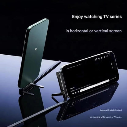 Cable de Charge Rapide 240W avec Support Téléphone Intégré (Pliable)